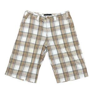 Avirex Plaid Streetwear Cotton Shorts Size 34 Waist